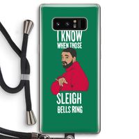 Sleigh Bells Ring: Samsung Galaxy Note 8 Transparant Hoesje met koord