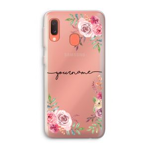 Rozen: Samsung Galaxy A20e Transparant Hoesje