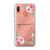 Rozen: Samsung Galaxy A20e Transparant Hoesje