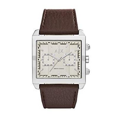 Horlogeband Armani Exchange AX2224 Leder Bruin 32mm