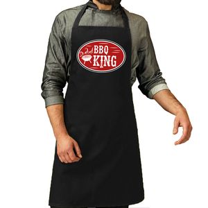 BBQ king cadeau schort zwart voor heren