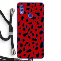 Red Leopard: Honor Note 10 Transparant Hoesje met koord Red Leopard: Honor Note 10 Transparant Hoesje met koord