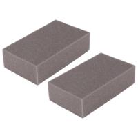 Magic Clean autospons - 2x - grijs - foam - 19,5 x 11,5 x 7 cm - jumbo - was spons