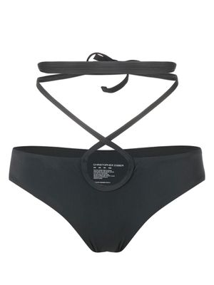 Christopher Esber bas de bikini à design noué - Gris