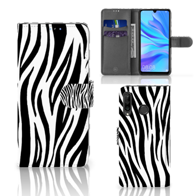 Huawei P30 Lite (2020) | Telefoonhoesje | Met pasjeshouder | Zebra