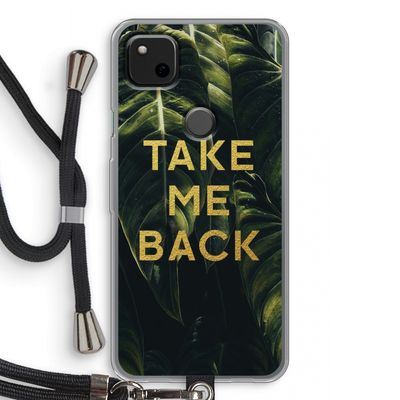 Take me back: Pixel 4a Transparant Hoesje met koord
