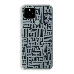 Moroccan Print: Google Pixel 5 Transparant Hoesje