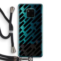 Zwarte vegen: Huawei Mate 20 Pro Transparant Hoesje met koord