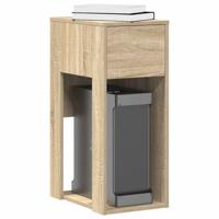 Computertorenstandaard met lade 30x44x74 cm sonoma eikenkleurig