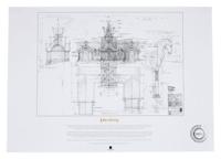 Lord of the Rings Blueprint Art Print The Stable of Edoras 59 x 42 cm