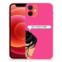 iPhone 12 Mini Silicone-hoesje Woman Don't Touch My Phone
