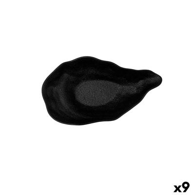 Kom Bidasoa Fosil Zwart Keramisch 25,6 x 14,5 x 6 cm (9 Stuks)