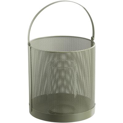 Leen Bakker - Windlicht Malaga - 24xØ23 Cm - Metaal/Glas - Groen