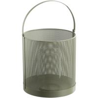 Leen Bakker - Windlicht Malaga - 24xØ23 Cm - Metaal/Glas - Groen