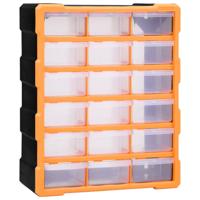VidaXL Organiser met 18 medium lades 38x16x47 cm