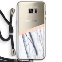 A touch of peach: Samsung Galaxy S7 Edge Transparant Hoesje met koord