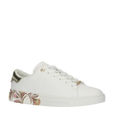 Ted Baker Tiriey leren sneakers wit/goud