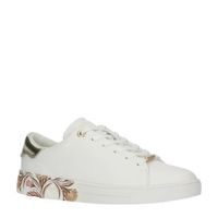 Ted Baker Tiriey leren sneakers wit/goud - thumbnail