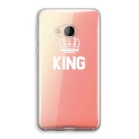 King zwart: HTC U Play Transparant Hoesje