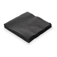 Servet - Zwart 2-laags 33x33cm 1/4 Vouw - 250 stuks