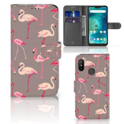 Xiaomi Mi A2 Lite | Telefoonhoesje | Met pasjeshouder | Flamingo