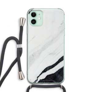 Elegante marmer: iPhone 11 Transparant Hoesje met koord