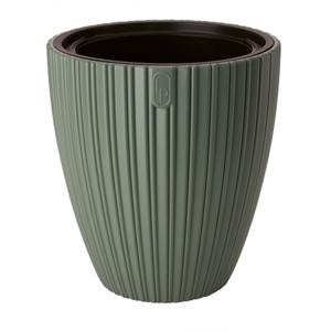 Form Plastic Plantenpot/bloempot Mika - kunststof - groen - D40 x H42 cm - met binnenpot