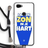 Laat de zon in je hart: Pixel 3a Transparant Hoesje met koord