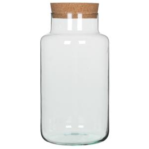 Mica Decorations Voorraadpot Emily - D19 x H36 cm - transparant - snoeppot - met kurken deksel
