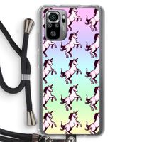 Musketon Unicorn: Xiaomi Redmi Note 10S Transparant Hoesje met koord