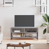 Tv-meubel 100x35x45 cm bewerkt hout grijs sonoma eikenkleurig - thumbnail