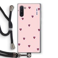 Hartjes: Samsung Galaxy Note 10 Transparant Hoesje met koord