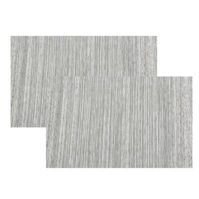 Cosy & Trendy Placemats rechthoekig - 6x - geweven zwart/wit - 30 x 45 cm - Tafel dekken