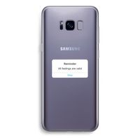 Reminder: Samsung Galaxy S8 Plus Transparant Hoesje