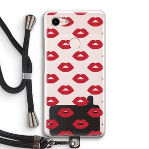 Lips: Pixel 3 Transparant Hoesje met koord