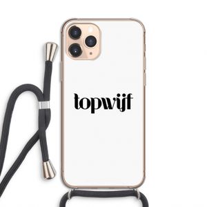 Topwijf Wit: iPhone 11 Pro Transparant Hoesje met koord