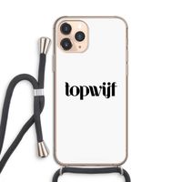 Topwijf Wit: iPhone 11 Pro Transparant Hoesje met koord