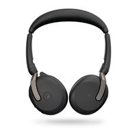 Jabra Evolve2 65 Flex Link380c MS On Ear headset Computer Bluetooth Stereo Zwart Noise Cancelling Headset, Microfoon uitschakelbaar (mute), Volumeregeling, - thumbnail