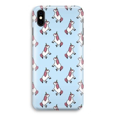 Eenhoorns overal: iPhone X Volledig Geprint Hoesje