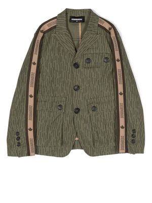 DSQUARED2 KIDS veste à détail de logo - Vert
