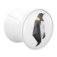 Double Flared Plug met Penguin Design Acryl Tunnels & Plugs - thumbnail