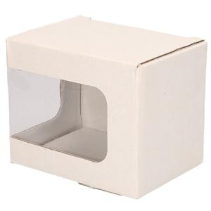 Kartonnen opbergdoosje met venster - 10x - 12 x 9 x 10 cm - verpakking met venster