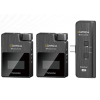 Comica 2.4G Digital 1-Trigger-2 Wireless Microphone | 2 transmitters + 1 receiver Comica 2.4G Digital 1-Trigger-2 Wireless Microphone | 2 transmitters + 1 receiver