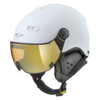 CP Carachillo wit mat skihelm - meekleurend Vizier (4 Keuzes) CP Carachillo wit mat skihelm - meekleurend Vizier (4 Keuzes)