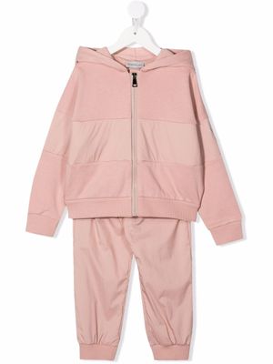 Moncler Enfant survêtement à design à empiècements - Rose