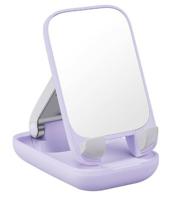 BASEUS Seashell-serie opvouwbare telefoonstandaard met spiegel, verstelbare mobiele telefoonhouder - paars - thumbnail