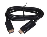 Savio CL-56 video kabel adapter 1,5 m DisplayPort HDMI Type A (Standaard) Zwart
