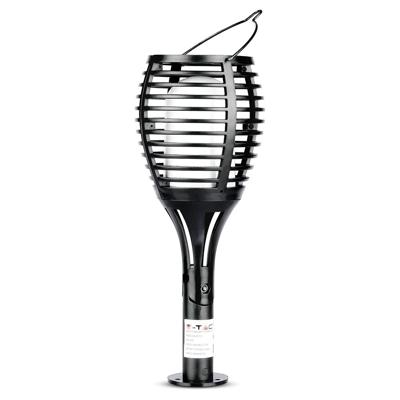 Solar LED-priklamp Flame XL zwart