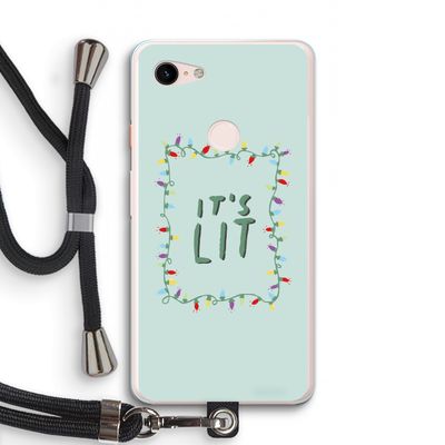 It's Lit: Pixel 3 XL Transparant Hoesje met koord