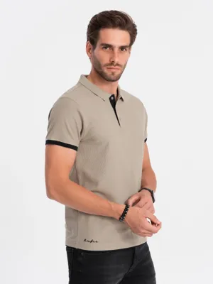 Ombre - Karmoy - Poloshirt Heren - Korte Mouw - Kaki